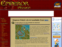 Tablet Screenshot of emperor.heavengames.com