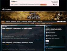 Tablet Screenshot of dof.heavengames.com