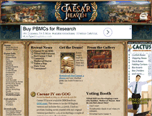 Tablet Screenshot of caesar4.heavengames.com