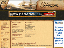 Tablet Screenshot of aoe3.heavengames.com