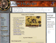 Tablet Screenshot of aom.heavengames.com